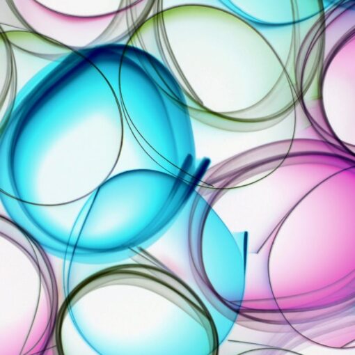 colorful abstract circles art composition