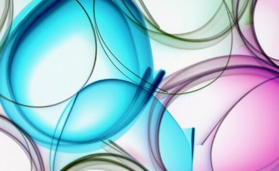 colorful abstract circles art composition