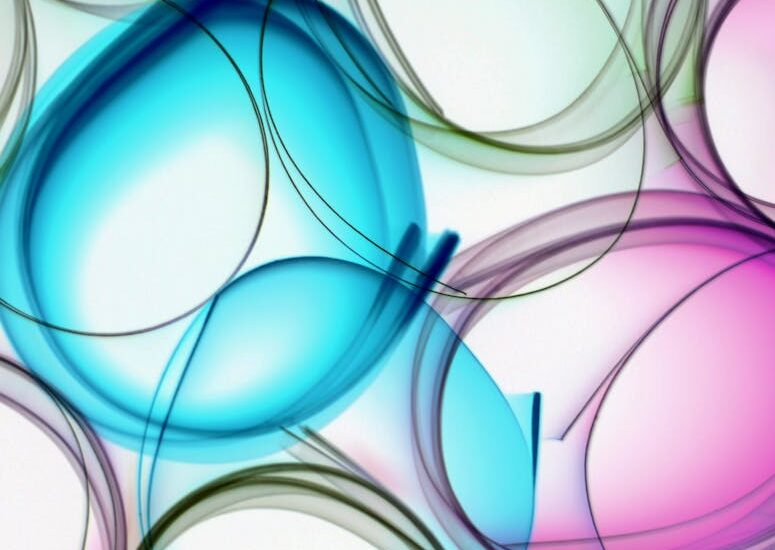 colorful abstract circles art composition